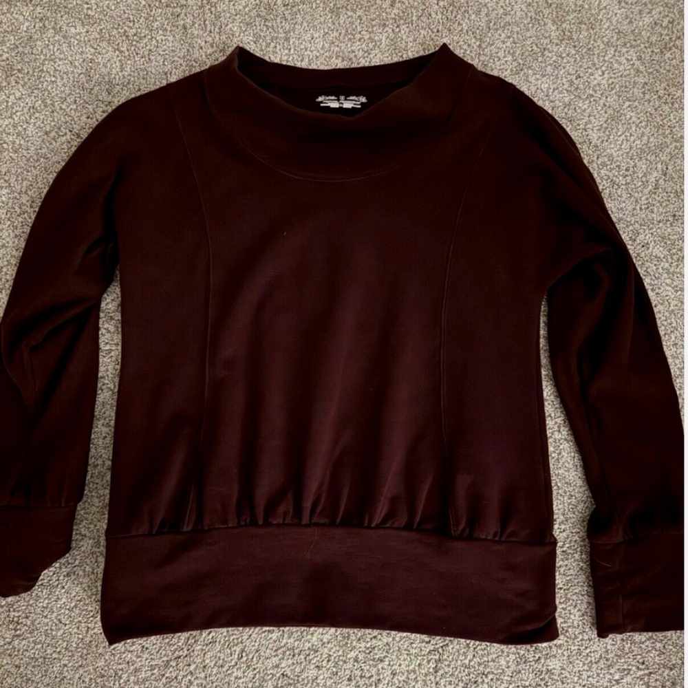 Royal Robbins Women's Size Medium Cowl Neck Sweater Purple Tunic
